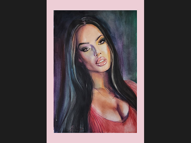 Watercolor portrait - 33x47 cm
